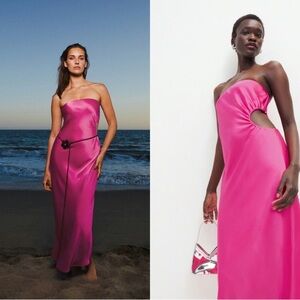 Reformation Nevaeh Satin Dress